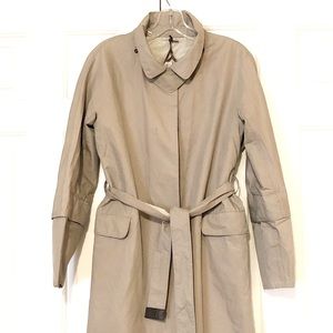 ‘S MaxMara reversible tan/cream trench coat belt M